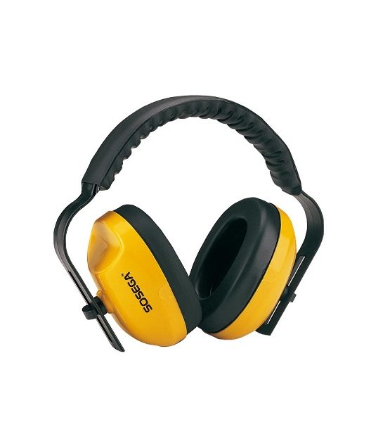 Protector auditivo tipo copa amarillo