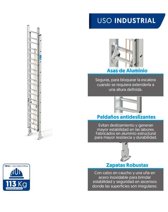 Escaleras de Extensión en Aluminio
